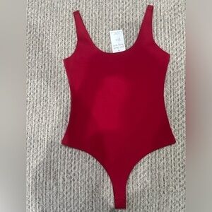 Women’s Freeme maroon sleeveless bodysuit, NWT!
